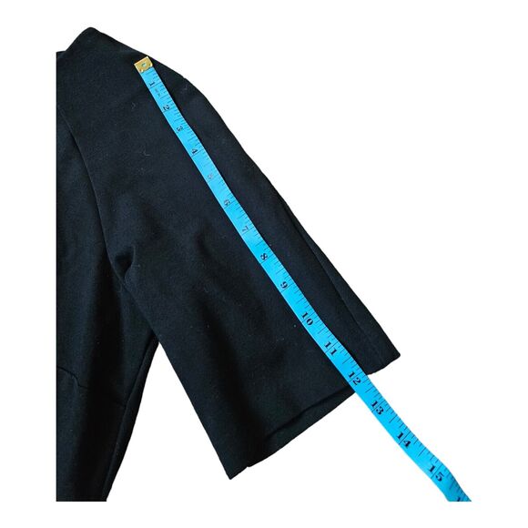 Talbots Size 12 Black Short Sleeve Zip Closure Dress - Picture 7 of 7